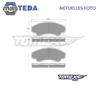 TX 12-47 SATZ BREMSBELÄGE BREMSKLÖTZE VORNE TOMEX BRAKES NEU OE QUALITÄT