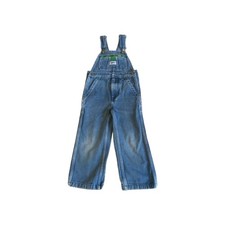 liberty denim bib overalls Kids Size 4 regular. 14" Inseam 100 Cotton