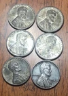 1943 P D Lincoln Steel Wheat Penny, Get (6) These Exact Coins, World War 2 F035