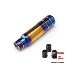 Aluminum Weighted Shift knobs, Universal Burnt Blue Long Shift knob Gold Blue