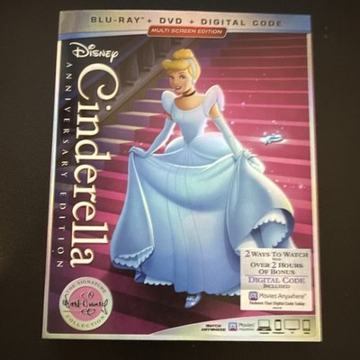 Disney Cinderella Anniversary Edition Signature Collection Blu-ray DVD Digital