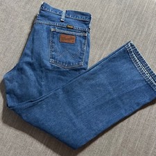 VTG Wrangler Jeans Mens 36x30 Blue Regular Fit 945DEN Made In USA
