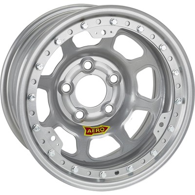 Aero 53-084740W 53 Series 15x8 Wheel, BL 5 on 4-3/4, 4 Inch BS Wissota