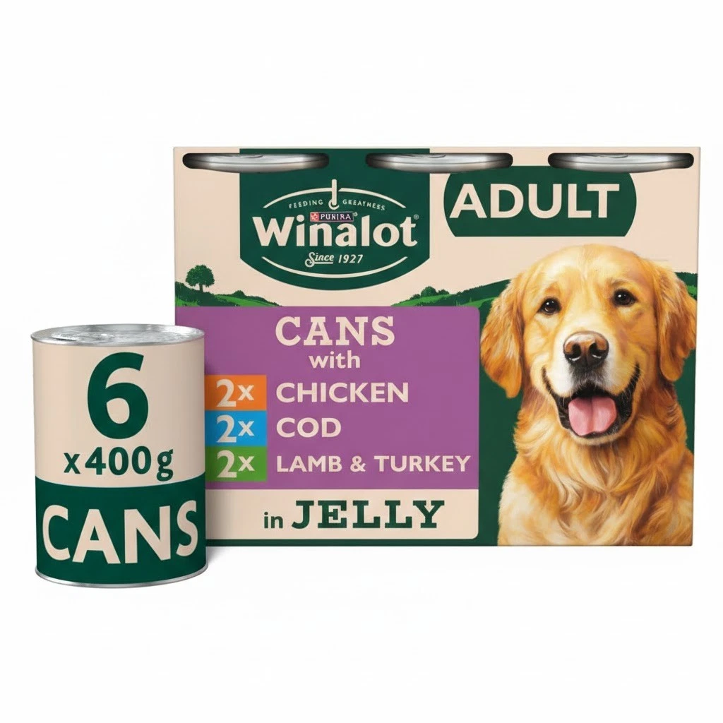 4 Pack Winalot Classics Mixed in Jelly Wet Dog Food 4 x 400g Cans