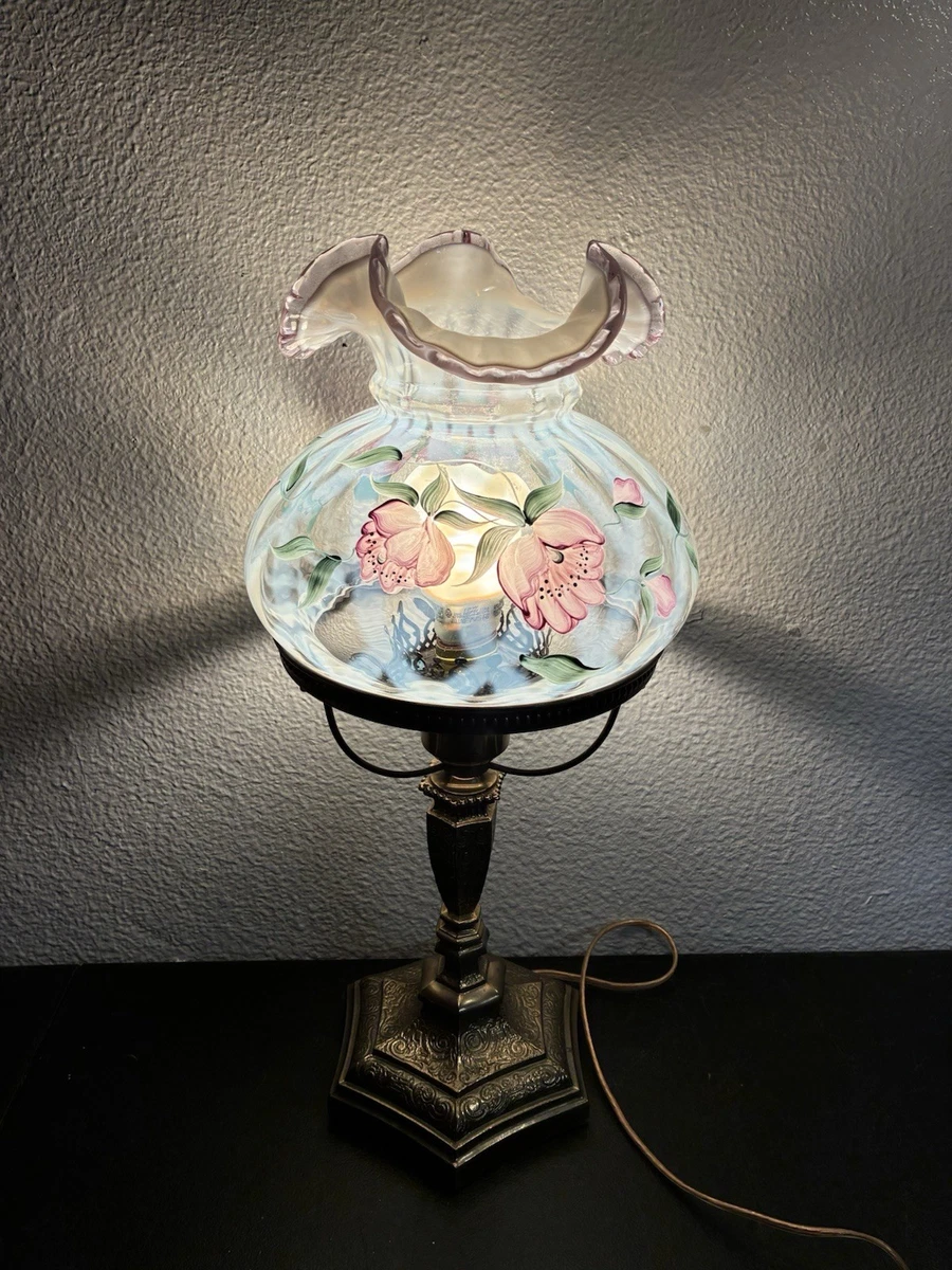 Fenton Rose Lamp In Fenton Art Glass for sale | eBay