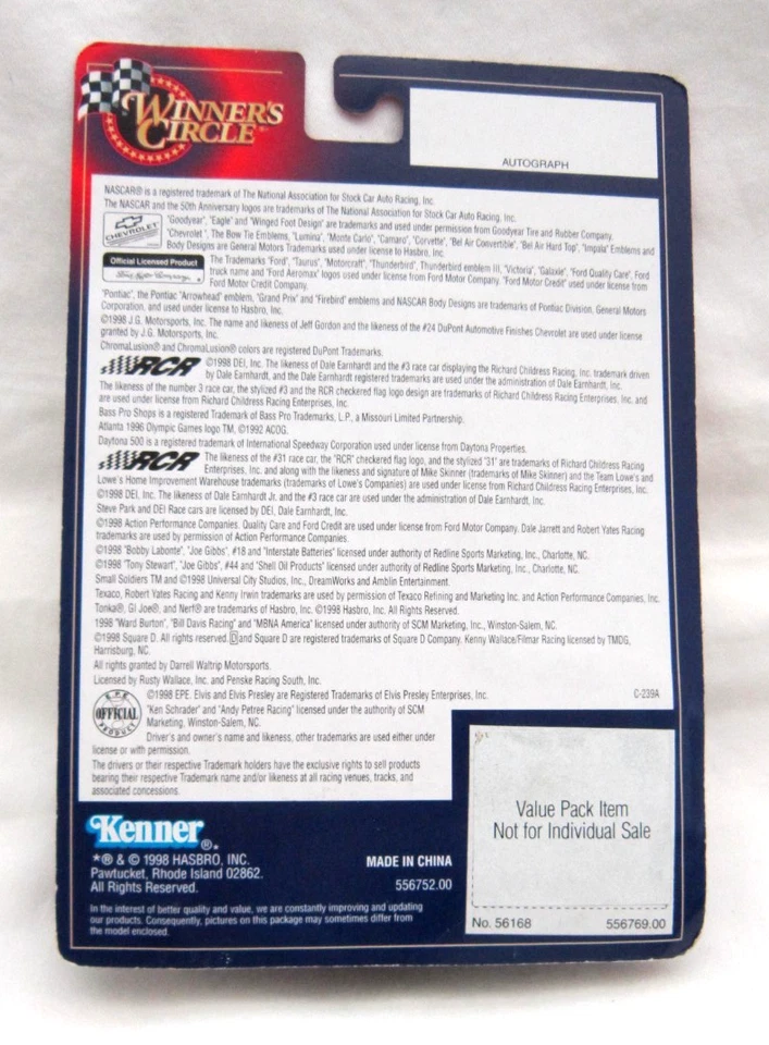 1998 Winner's Circle 50th Anniversary Country Rivairies Grand Prix 1:64 Die-Cast - Image 3 of 4