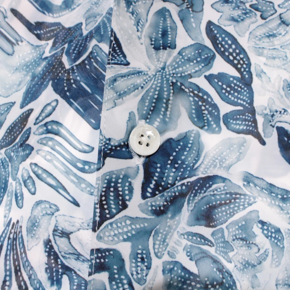 Robert Graham NWT Occasio Casual Button Down Shirt Size M Classic Blue / White - Image 2 of 4