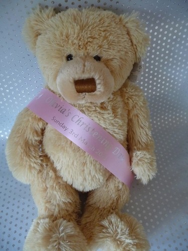 PERSONALISED CHRISTENING RIBBON 45mm width add to cake gifts decoration etc - Picture 7 of 8