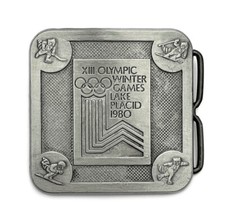 1980 XIII Olympic Winter Games Lake Placid Belt Buckle