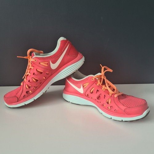 Ladies Nike Dual Fusion Run 2 Trainers Running Shoes Red - Size UK 5.5 / EUR 39
