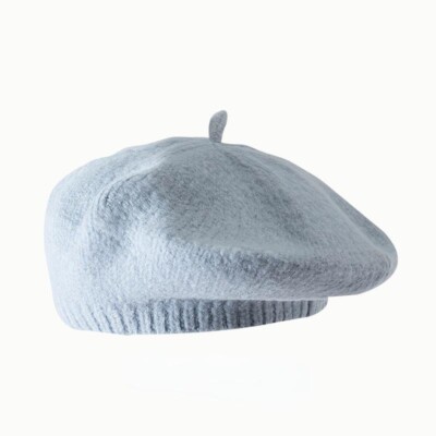 Béret Français à Pompon Pour Femme – Maille Décontractée – Multicolore