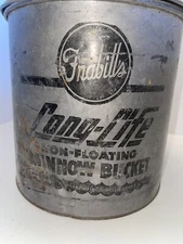 Vintage Frabill's Non Floating Long Life Galvanized Minnow Bucket HTF Style