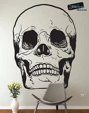 Stickerbrand Wall Decal Big Skeleton Skull Head Bones #127