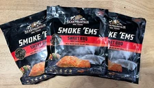 3Pk. Bear Mountain Sweet BBQ Smoke 'Ems Real Wood Smoke on any Grill