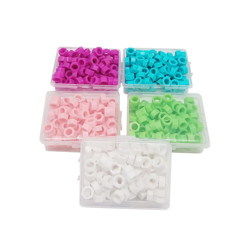 1 Box Large White Dental Code Rings, 100pcs Plain Color for Instrument ...