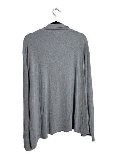 Skims Pajama Top Sleep Gray Ribbed Long-Sleeve Button-Up - 4XL - Picture 3 of 4