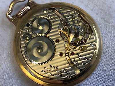 Vtg 1947 Hamilton Railway Special Pocket Watch C196619 10K Vtg 1947 Hamilton Railway Special Pocket Watch C196619 10K