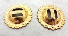 Pair El Paso Brass Slotted Conchos Hansen Western Gear Slot New Saddle Strings