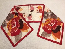 Adrienne Vittadini rectangular silk scarf 53  x 11  