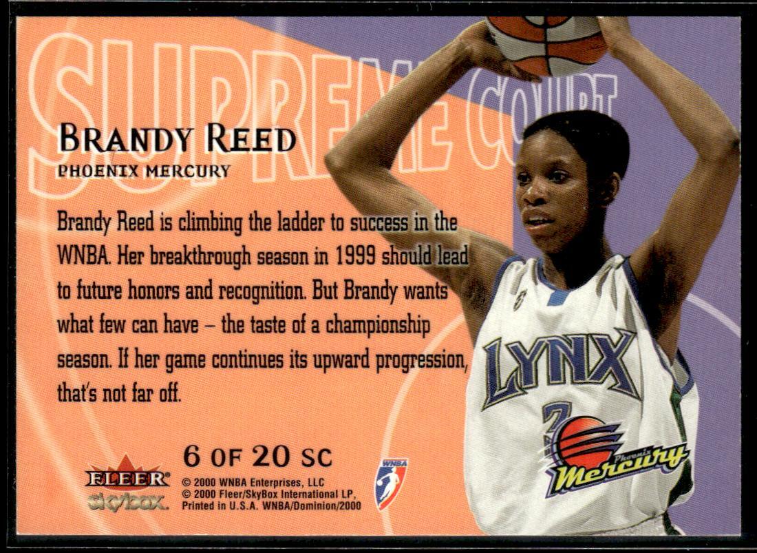 2000 SkyBox Dominion WNBA Brandy Reed Supreme Court HSC | eBay