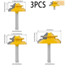 45 Degree Lock Miter Router Bit Set 1/4" Shank 1/2" 5/8" 3/4" Cutting Height