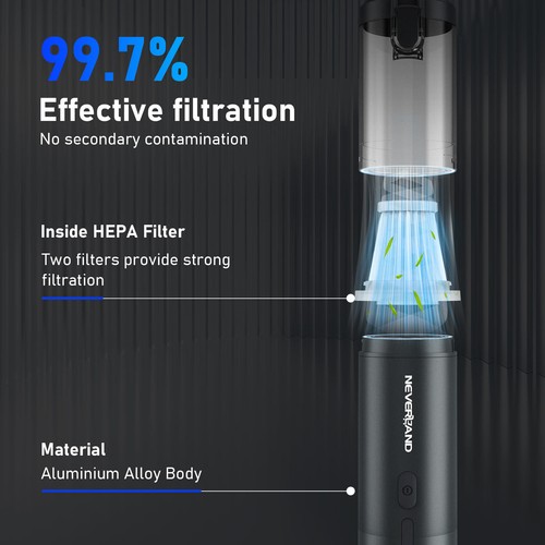 Super Power 100W Handheld Staubbläser und Sauger 2Gang Druckluftspray Air Duster - Afbeelding 7 van 12