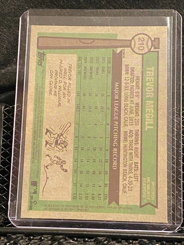 Trevor Megill 2025 Topps Heritage Chrome Refractor - #210 Brewers - Picture 2 of 2