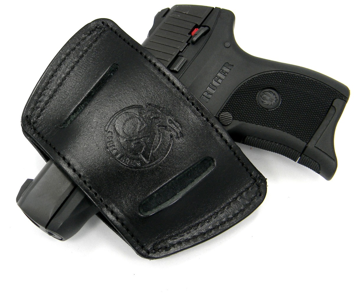 Right Left Hand Black Leather IWB OWB SOB Holster MED/LARGE