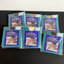 No Nonsense Sheer Endurance Control Top Pantyhose Sz A Multicolors Lot of 6