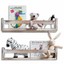 mainevent set of 2 rustic wood floating nursery shelves - wall shelves for fa...