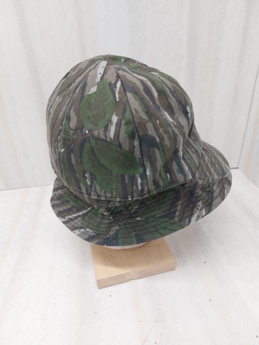 Vintage Adult Woodland Realtree Camo Reversible Bucket Hat Size S 1980's - Picture 6 of 12