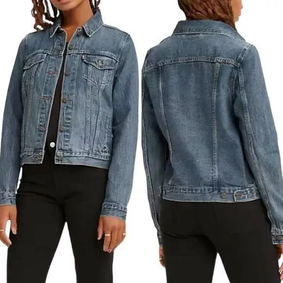 Levi s Women s Ex Boyfriend Jean Trucker Jacket Medium Wash eBay