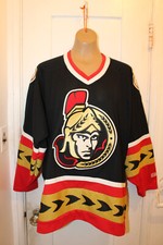 CCM Ottawa Senators 3rd Circa 2000/07 Air-Knit MASKA NHL Hockey Jersey Medium