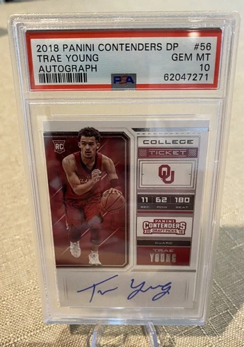 2018 Panini Contenders Draft Picks Autograph #56 Trae Young Auto PSA 10 Gem Mint