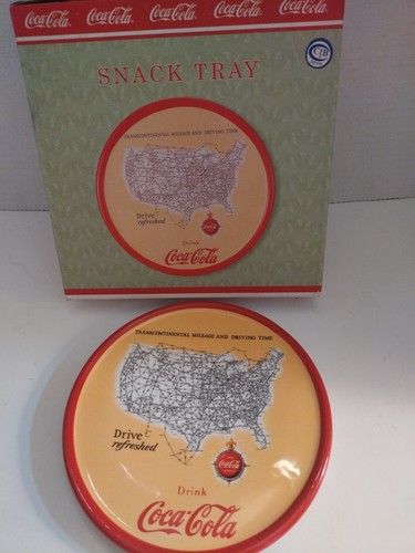 Coca-ColaTranscontinental Mileage and Driving Time Ceramic Trivet E3 - Picture 4 of 5