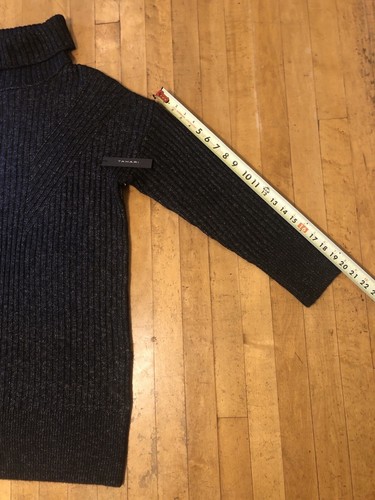 TAHARI NWT Women's Dress Knit Sweater Blue Long Sleeve Turtle neck size L - Picture 22 of 23
