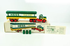 Vintage 1975 Hess Box Trailer with Oil Barrels Original Box