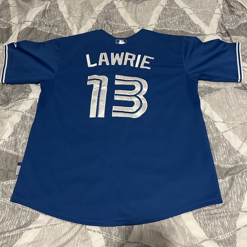 Toronto Blue Jays Majestic Authentic Lawrie #13 Sz 48 Baseball Jersey Cool Base