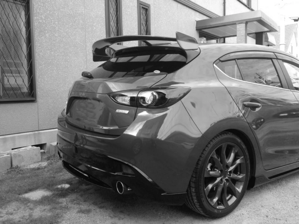 Universal SUV Wagon Hatchback Knight Style Black Rear Tailgate Roof Spoiler Wing Foto 4 de 4