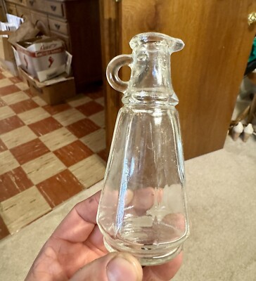 Neat Small Size Handled Paneled Syrup Or Extract Bottle Pat Sept 29 1925 Nice