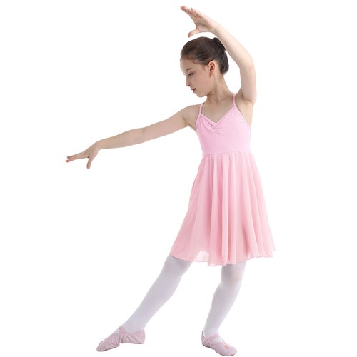 UK Girls Kids Ballet Dance Leotard Dress Skating Ballerina Performance Dress - Picture 27 of 42