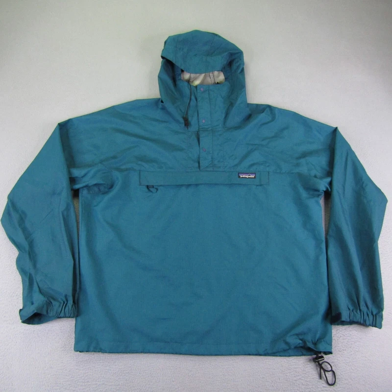 patagonia vintage teal pneumatic pullover 1/4 zip anorak jacket
