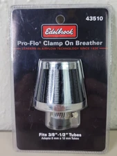 Edelbrock Crankcase Breather Cap 43510; Pro-Flo Conical Clamp-On