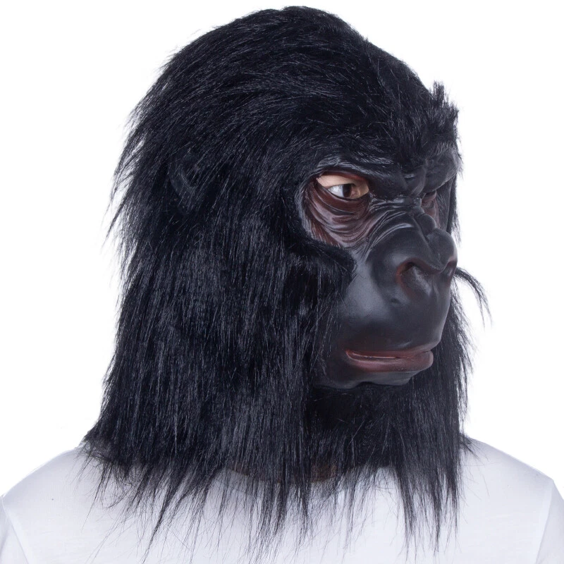 Gorilla Halloween Mask for adult costume party Realistic Ape Monkey Mask - Image 3 of 4