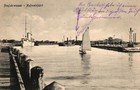 Neufahrwasser near Danzig, port entrance, field post 1917 by Danzig to Berlin