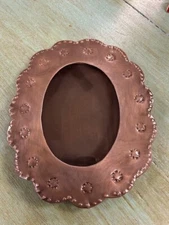 Hand-Crafted Tin Nicho in Stamped Oval Design 30021