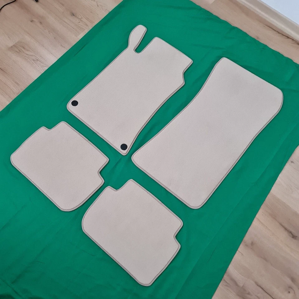 Alfombrillas coche terciopelo para Mercedes Benz CLK C209 02-09 beige alfombra revestimientos auto Foto 4 de 4