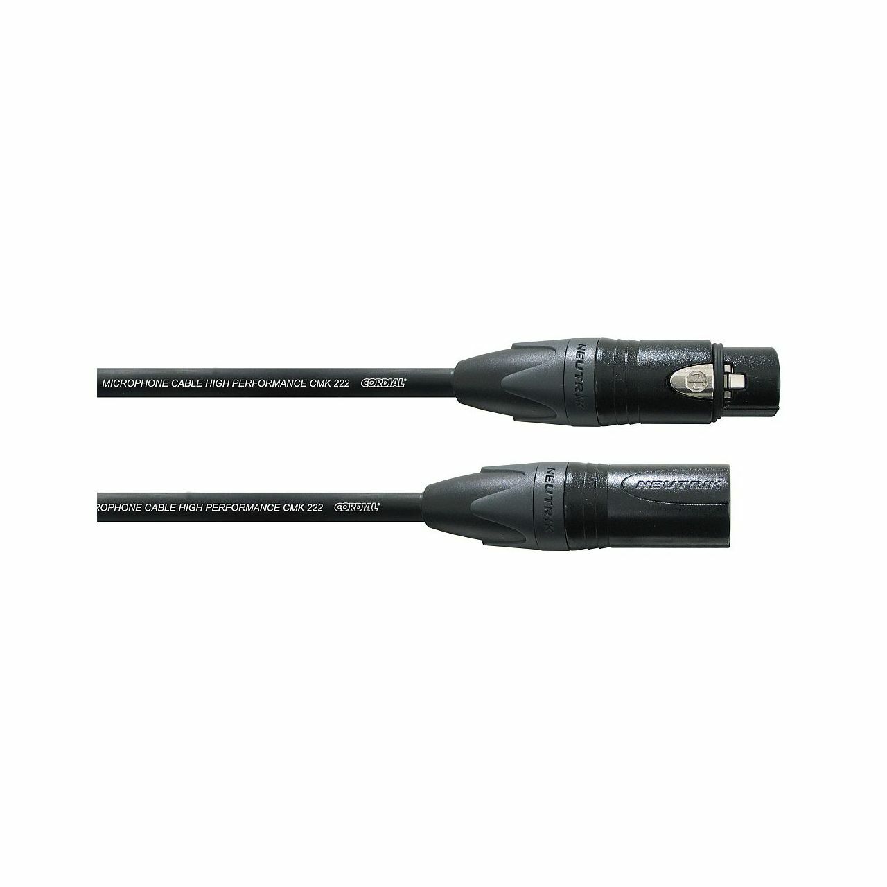 Микрофонкабель Cordial CPM 1 FM sym. 1m, schwarz mit Klettband