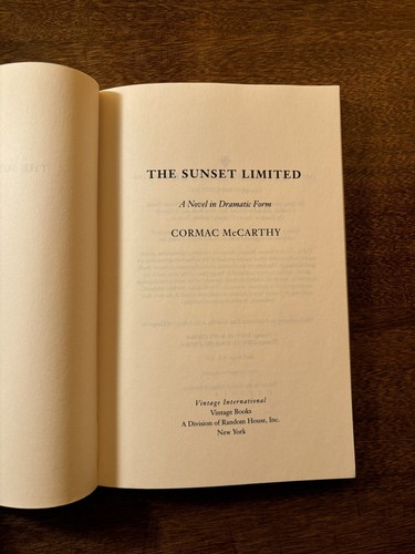 The Sunset Limited Cormac McCarthy - 1st edition Int'l Ed - Picture 4 of 5