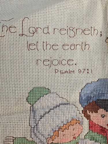 Vintage Complete Cross Stitch Gloria Pat Christmas Religious Psalm Carolers - Picture 2 of 6